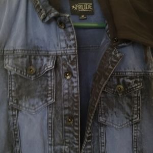 Denim hooded jacket